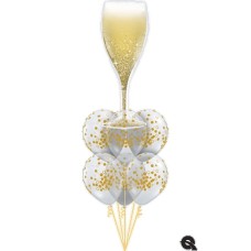 Gold Bubbly Balloon Bouquet